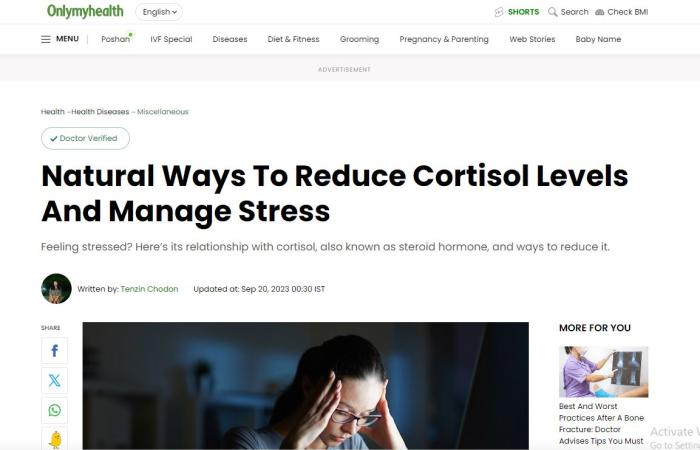 طرق طبيعية لتقليل مستويات الكورتيزول وإدارة التوتر